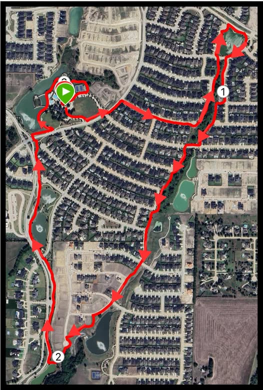 Mustang Lakes Harvest Run course map